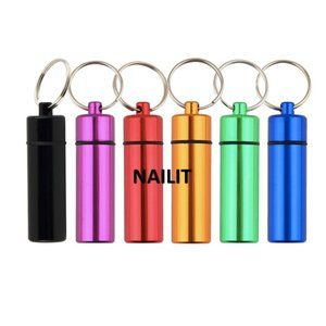 BLACK Water Resistant Aluminum Pill Fob